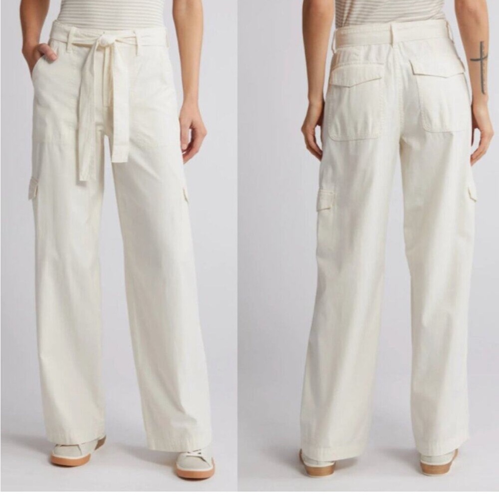 Madewell Womens Pants Griff Superwide-Leg Cargo Pants Vintage Canvas Size 28